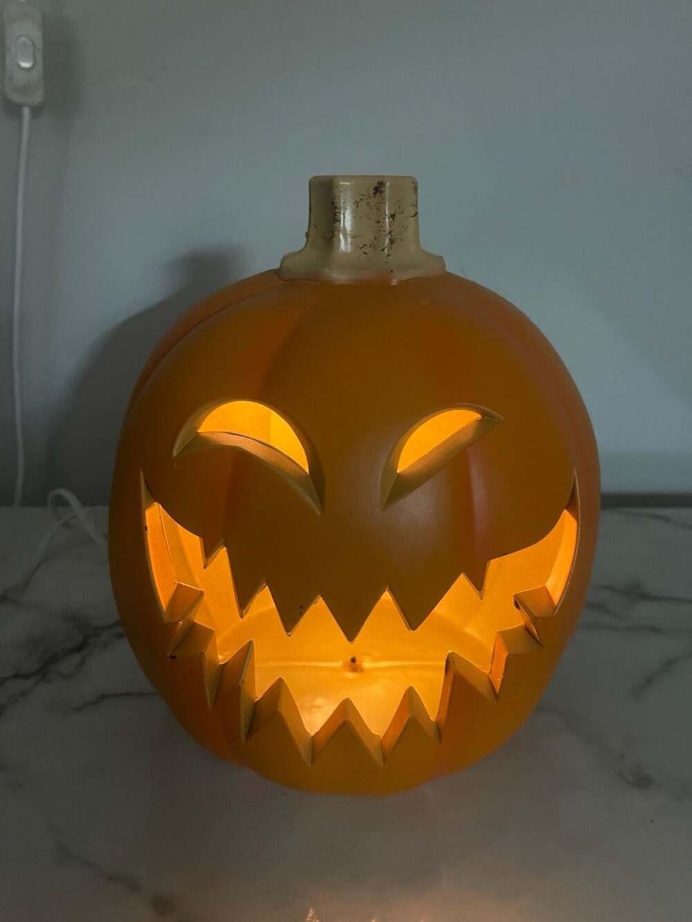 Gemmy Light Up Halloween Pumpkin Jack O Lantern 9” Battery Operated Works!